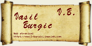Vasil Burgić vizit kartica